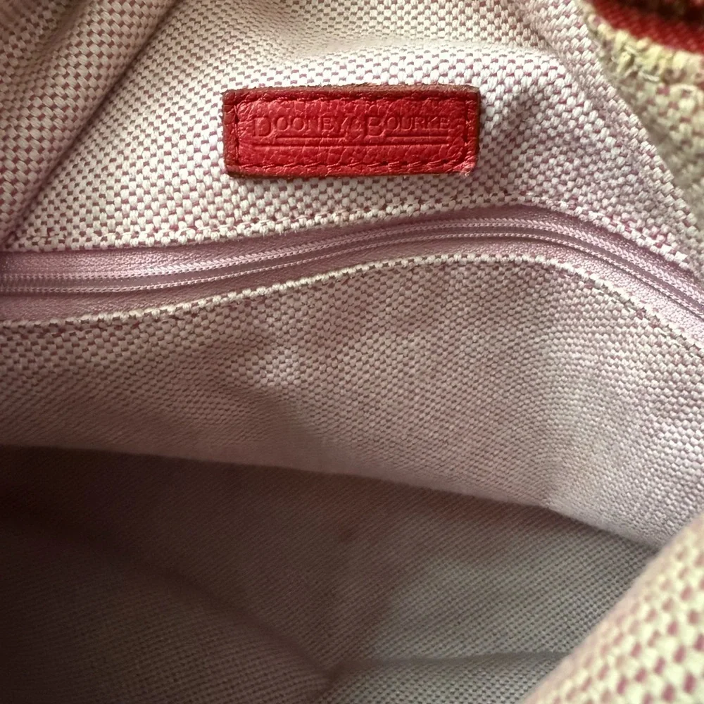 Dooney&Bourke Red Dillen Pebbled Leather Satchel Shoulder Bag